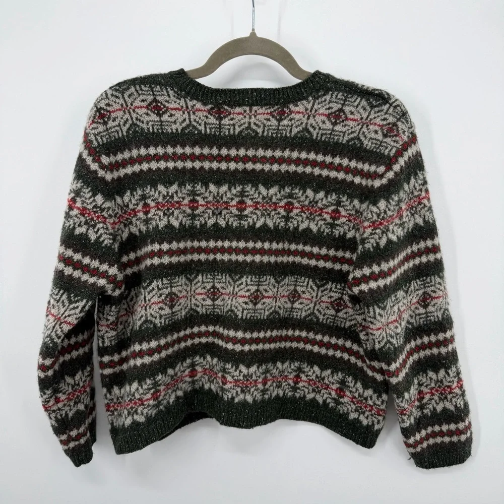 Vintage Eddie Bauer Fair Isle Wool and Silk Sweater